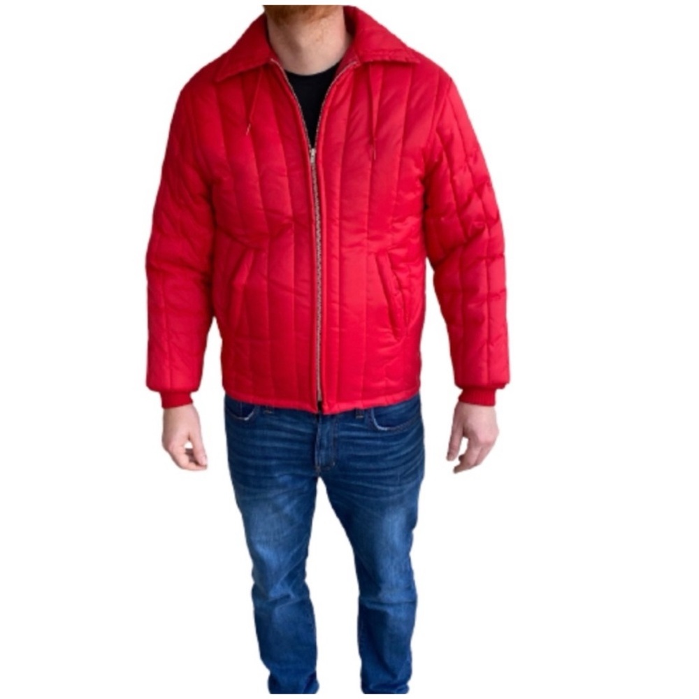 Sears men's vintage red puffer jacket size medium
38-40